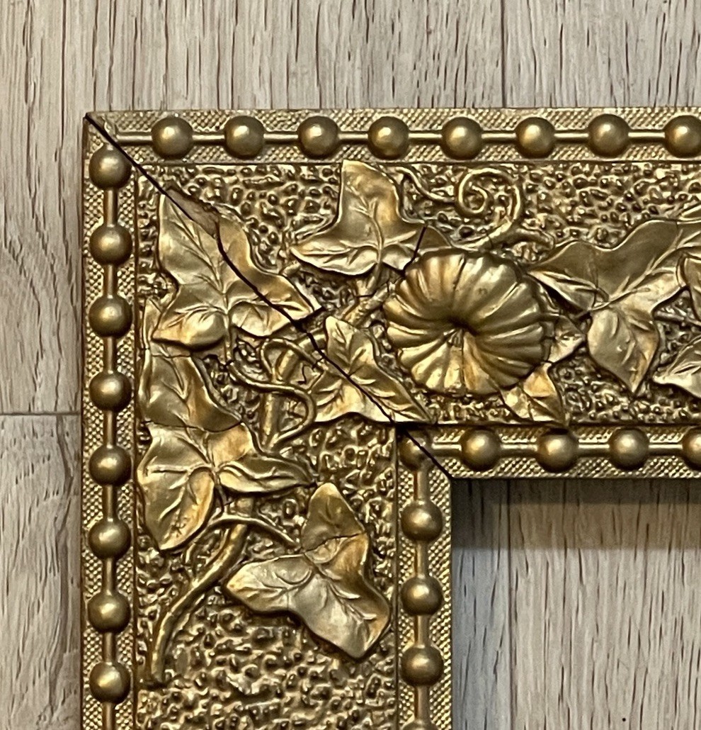 ANTIQUE FITs 9”x11” GOLD GILT PRIMITIVE VICTORIAN AESTHETIC PICTURE FRAME