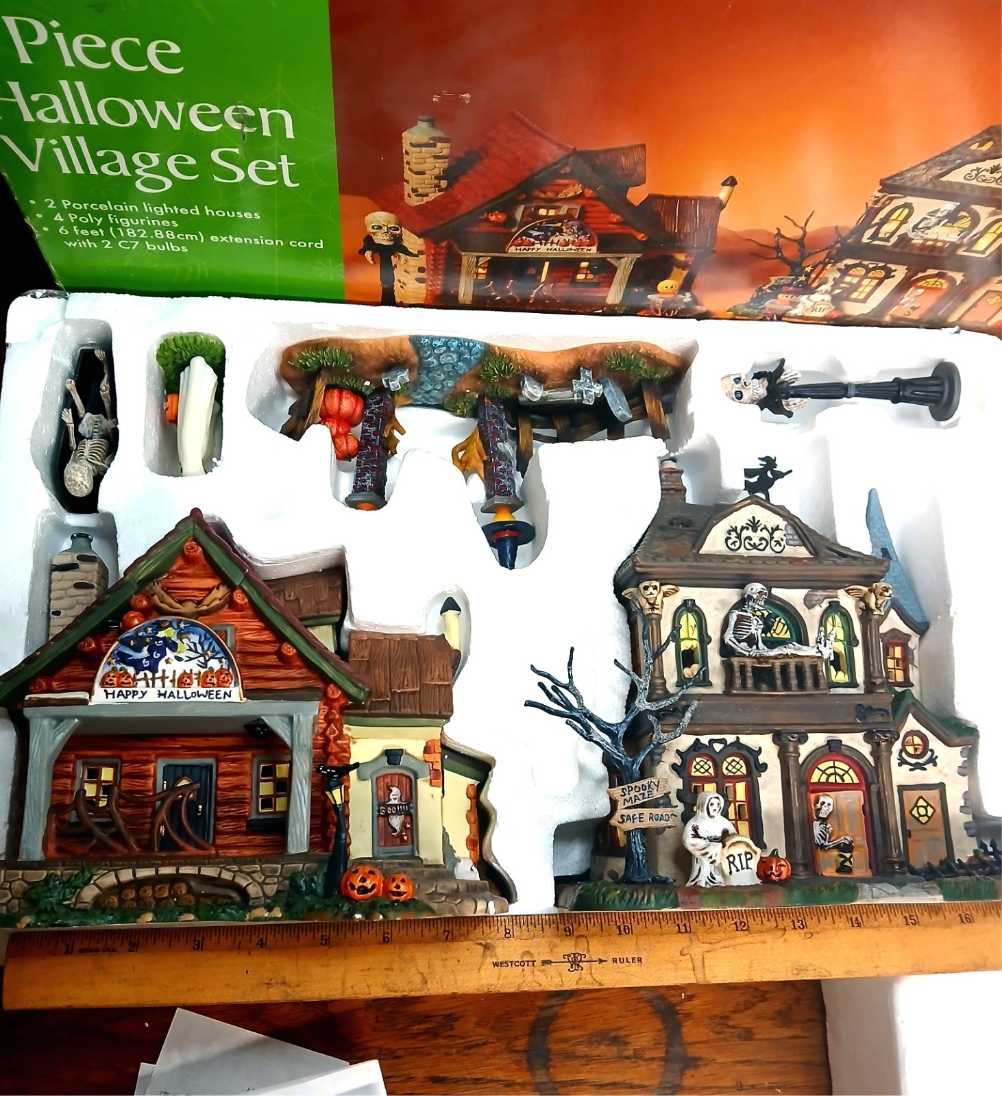 vintage halloween village 7-piece - Walmart Dept 18 unused vintage halloween village 7-piece - Walmart Dept 18 unused