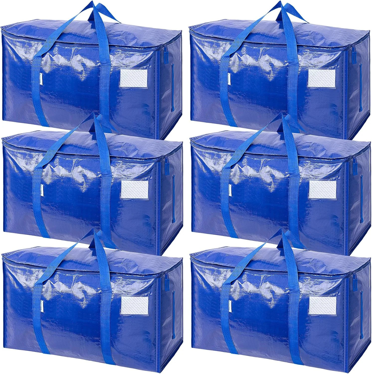 TICONN 6 Pack Extra Large Moving Bags Heavy Duty with Zippers & Carrying Handles TICONN 6 Pack Extra Large Moving Bags Heavy Duty with Zippers & Carrying Handles