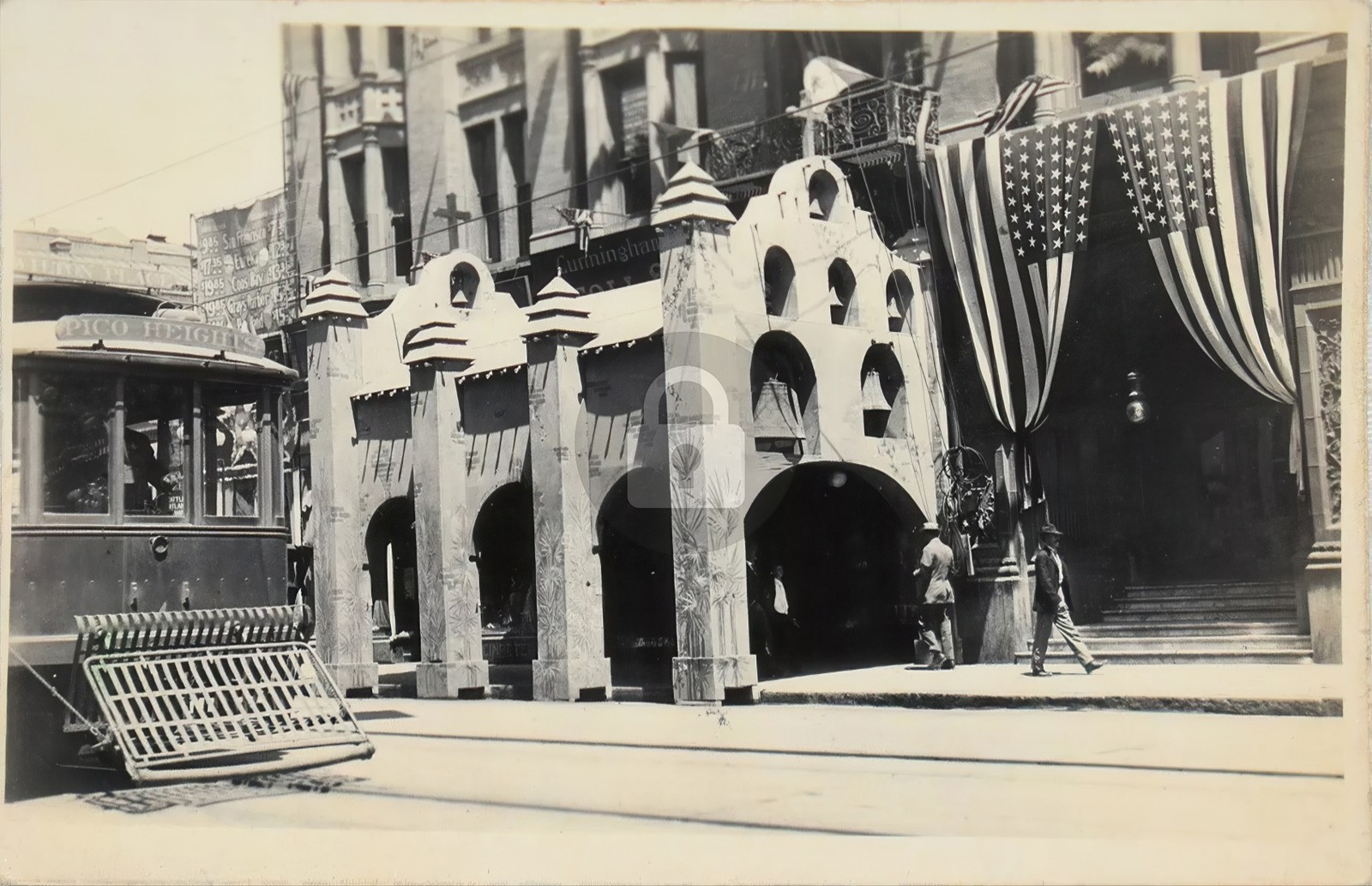 Street Car To Pico Heights Los Angeles CA RPPC Photo Postcard COPY