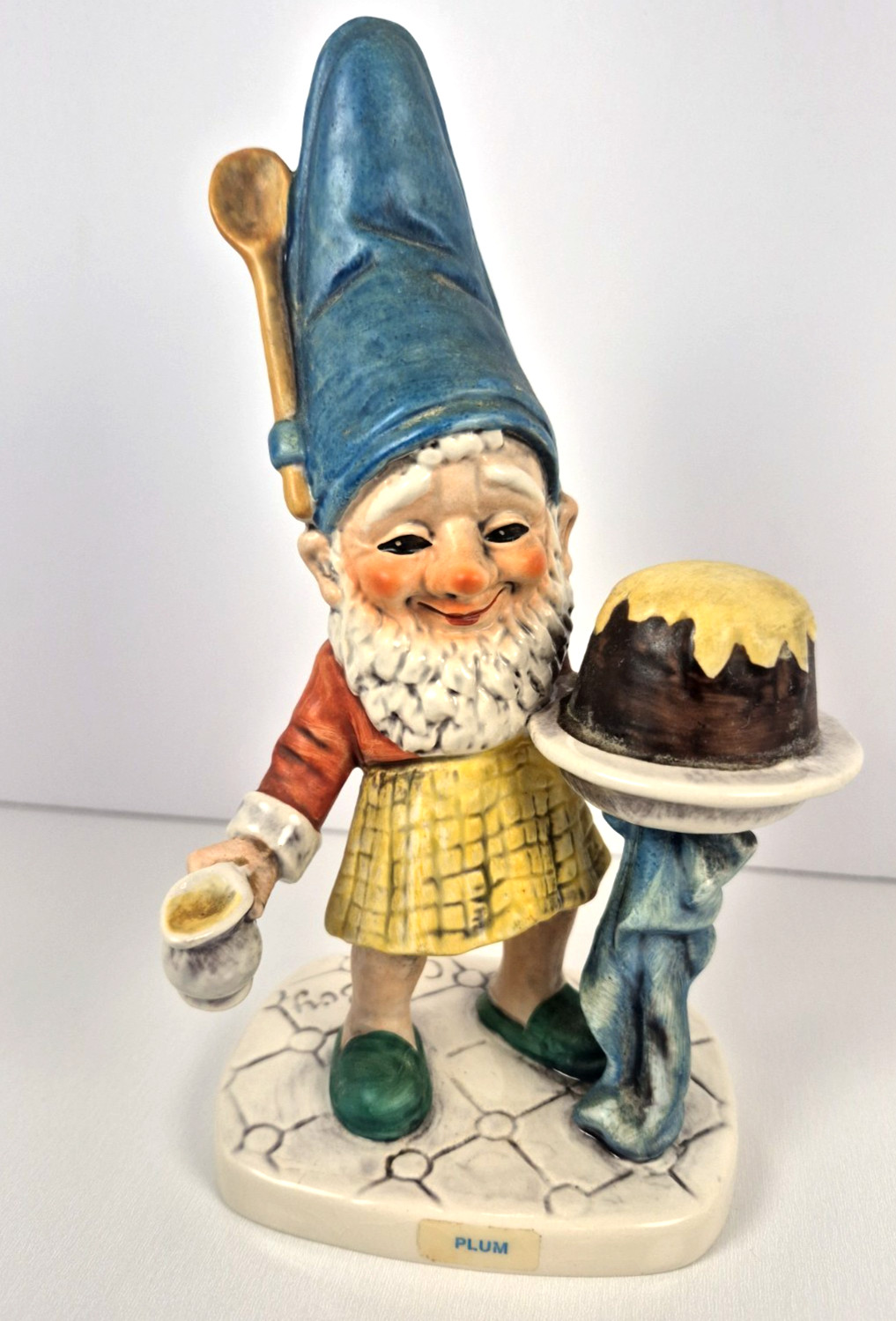 Vintage Goebel Co-Boy Gnome Figurine Well 506 Plum Pastry Chef West Germany 1970