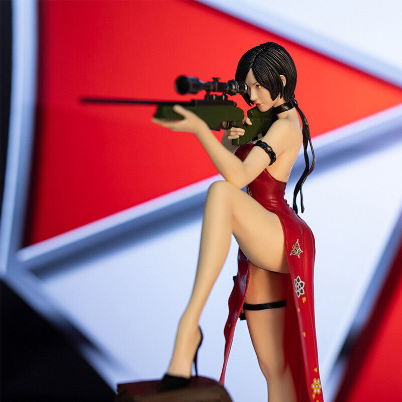 Resident Evil Ada Wong PVC Figure Red Dress Anime 21cm Women Model Decoration 