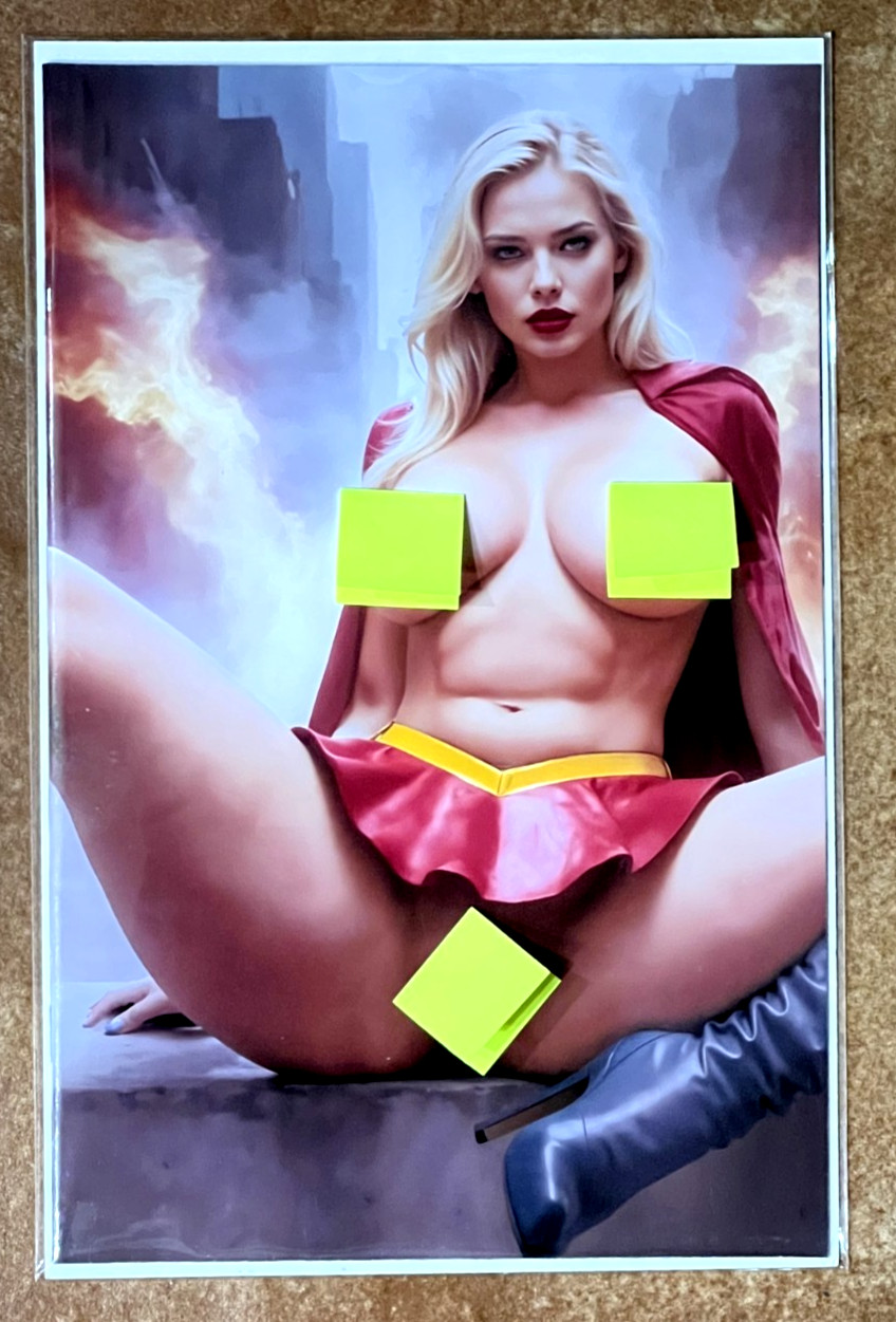 SUPERGIRL F (NUDE) DOUBLE SIDED - Deviant Nation Art book Ltd run #62/100 w/ CoA SUPERGIRL F (NUDE) DOUBLE SIDED - Deviant Nation Art book Ltd run #62/100 w/ CoA