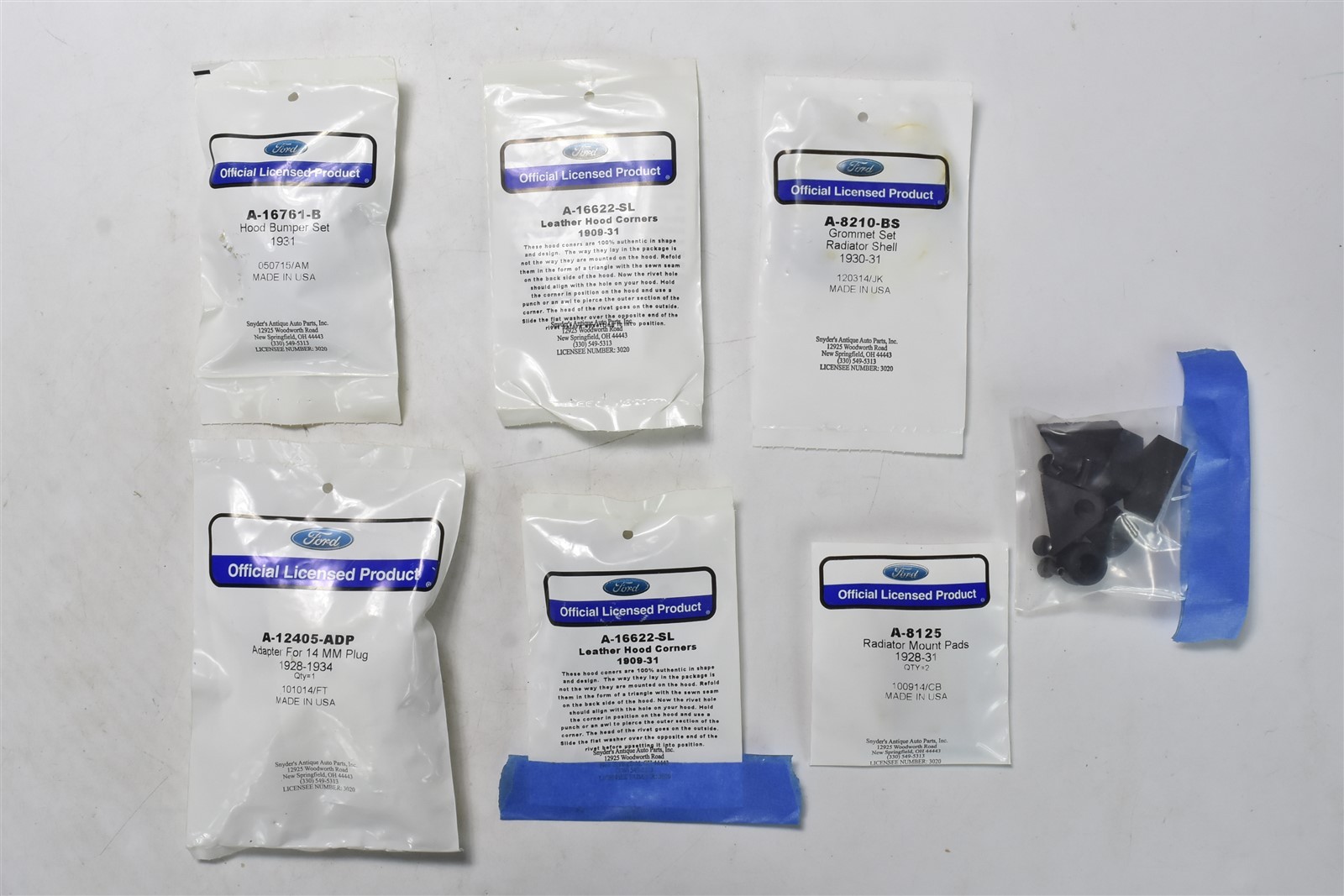 MISCELLANEOUS LOT of 7 FORD OFFICIAL LICENSED PRODUCT NIB #08954