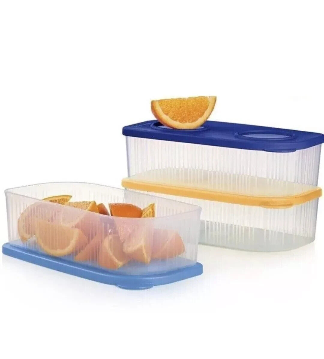 NEW TUPPERWARE Fresh N Cool Containers 3-Pc Medium Set meal prep lunch storage