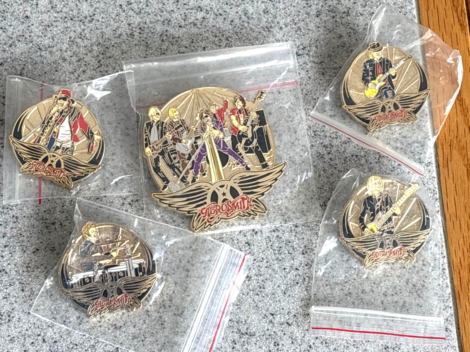 Aerosmith Aero Force Aeroforce One Fan Club Tour  Lapel Pins Full Set VERY RARE