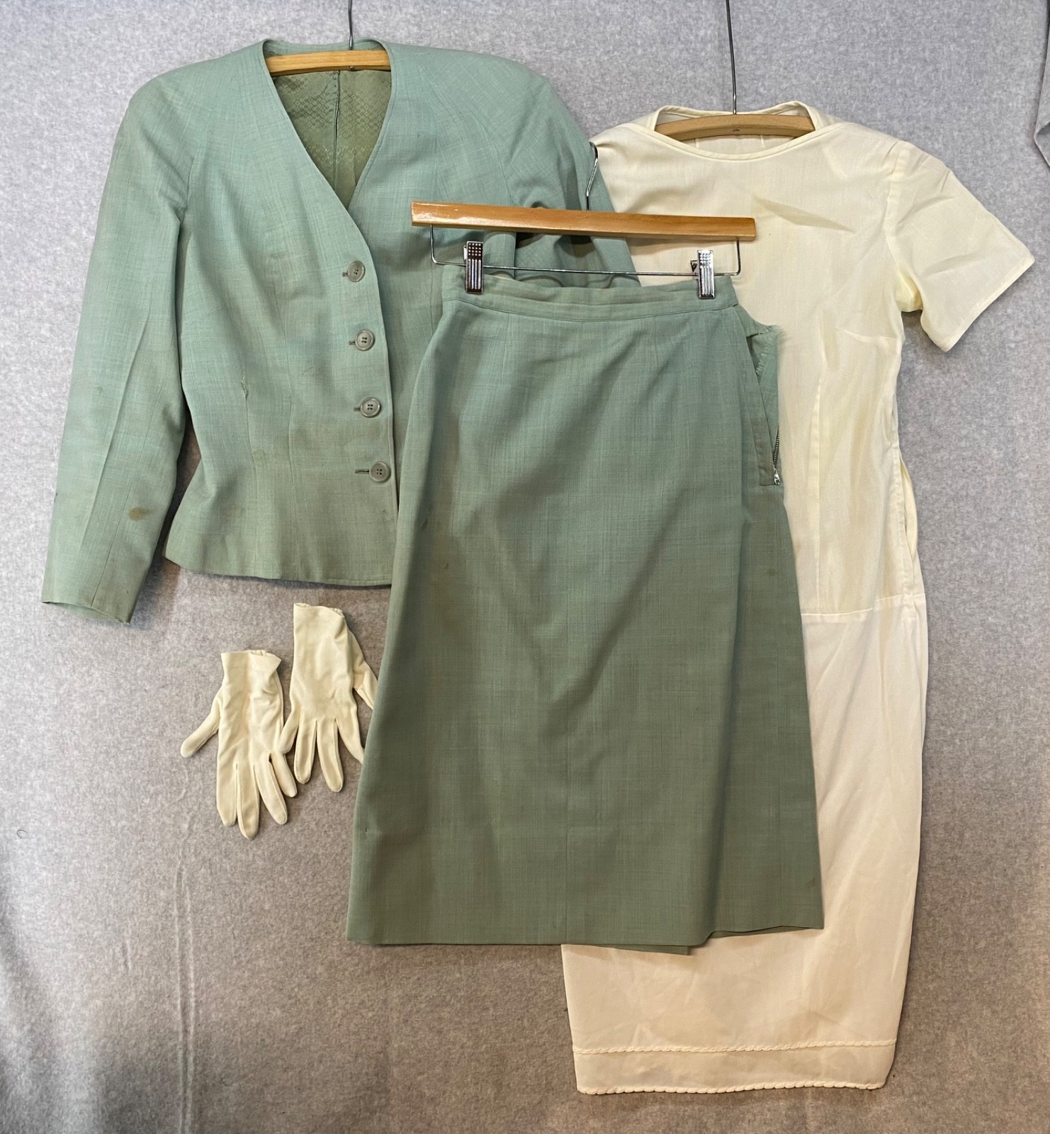 Vintage Early 1960s Frontier Airlines Stewardess Flight Attendant Uniform Blue