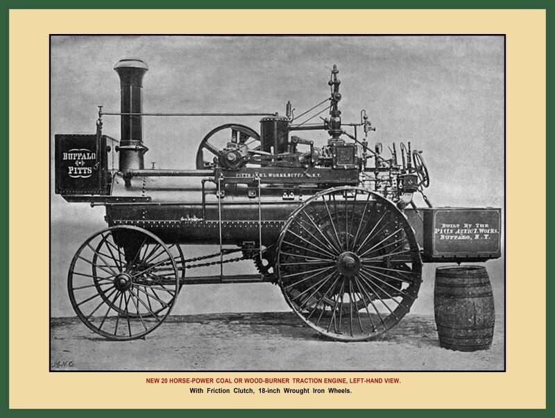 1893 Buffalo Pitts 20hp Steam Traction Engine NEW Metal Sign: 12x16\