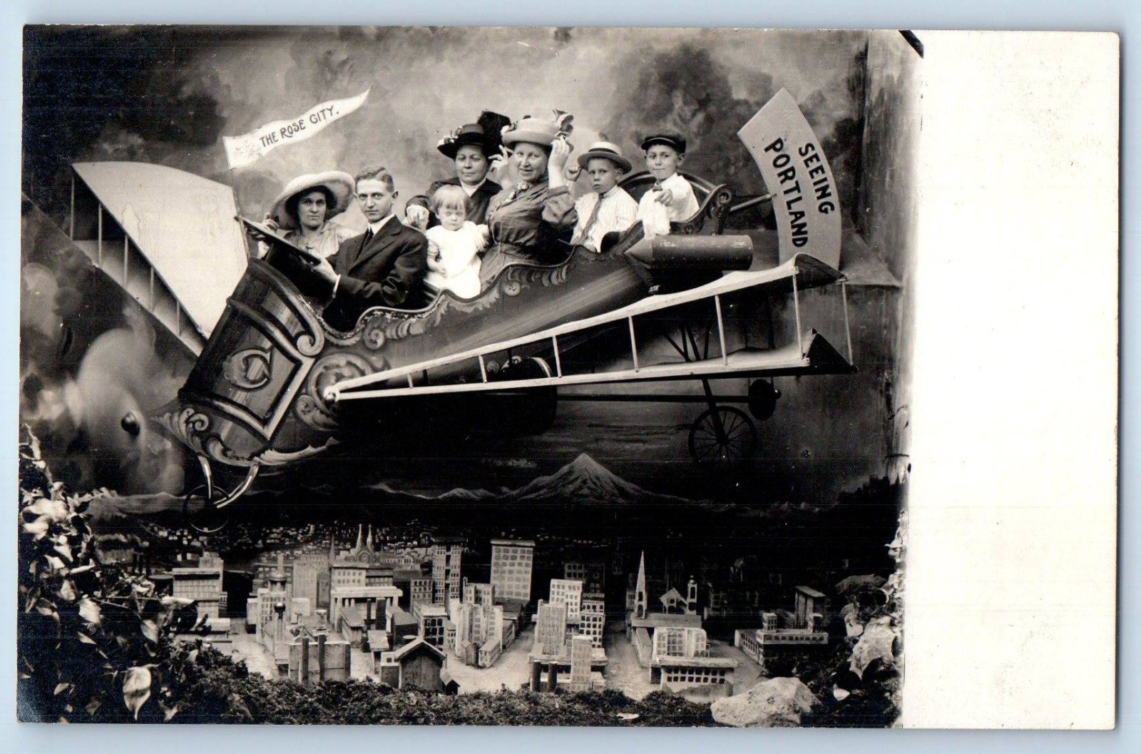c1910's Family Seeing Portland The Rose City Portland OR RPPC Photo Postcard c1910's Family Seeing Portland The Rose City Portland OR RPPC Photo Postcard