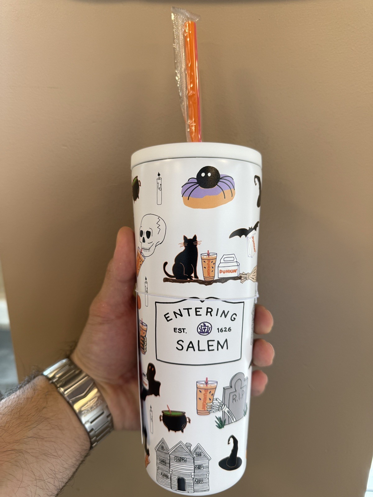 Stainless Steel Salem Runs On Dunkin Tumbler - 2026 Halloween - New exclusive Stainless Steel Salem Runs On Dunkin Tumbler - 2026 Halloween - New exclusive