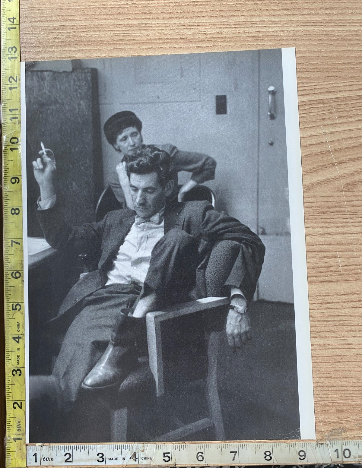 Leonard Bernstein Seated in Chair Smoking 1951 Scene Book Photograph