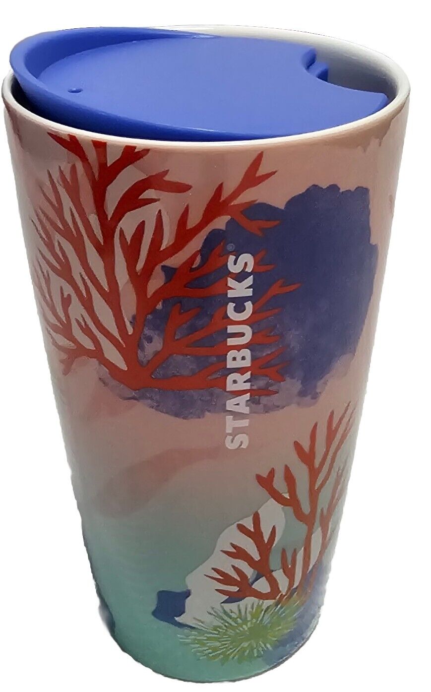 NEW, Starbucks 2021 Hawaii Collection Coral Reef Ocean Sea 12 oz Ceramic Tumbler