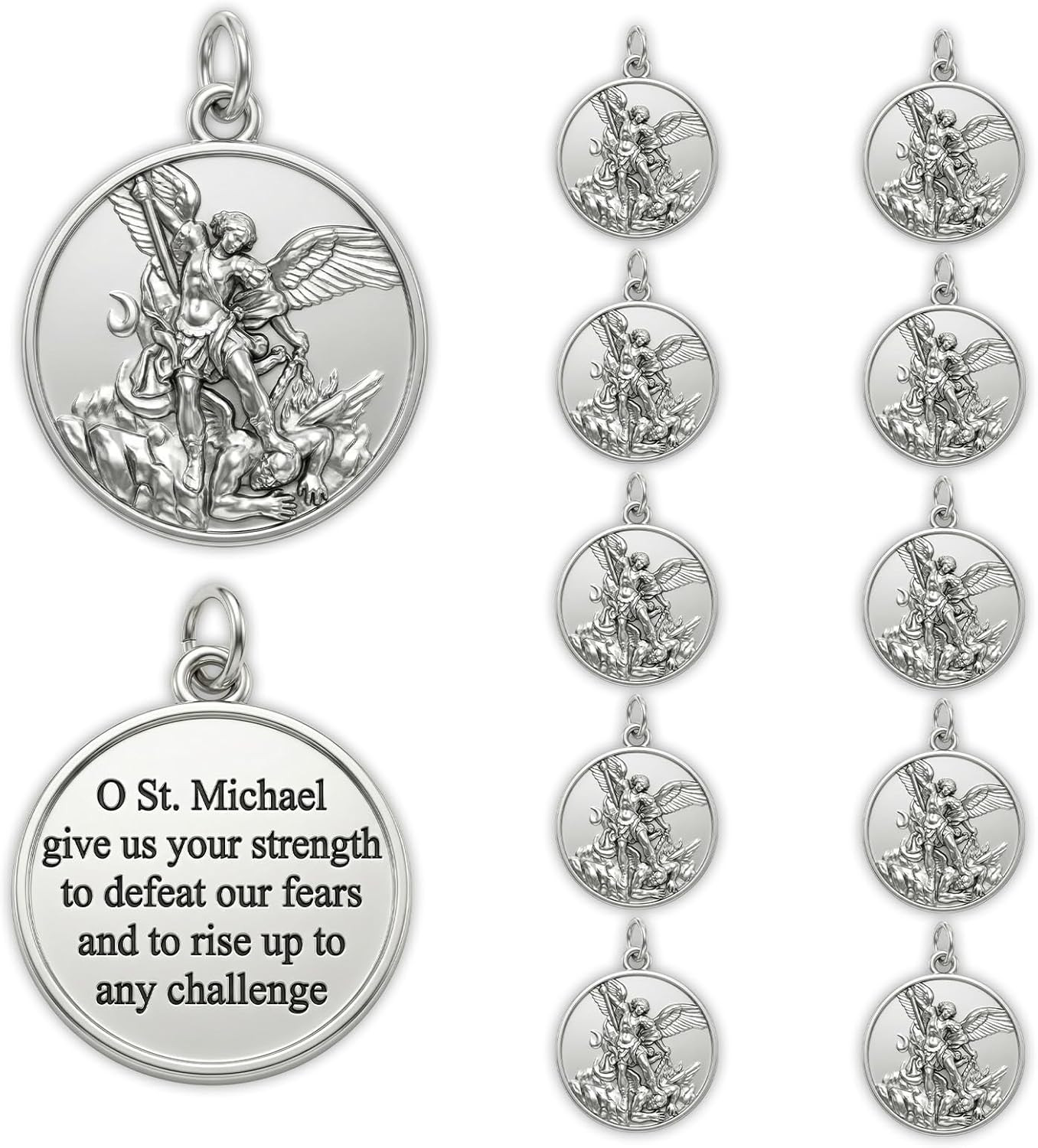 10 Pcs St Michael Medal Saint Michael Pendant,St Michael Pendant 10 Pcs St Michael Medal Saint Michael Pendant,St Michael Pendant