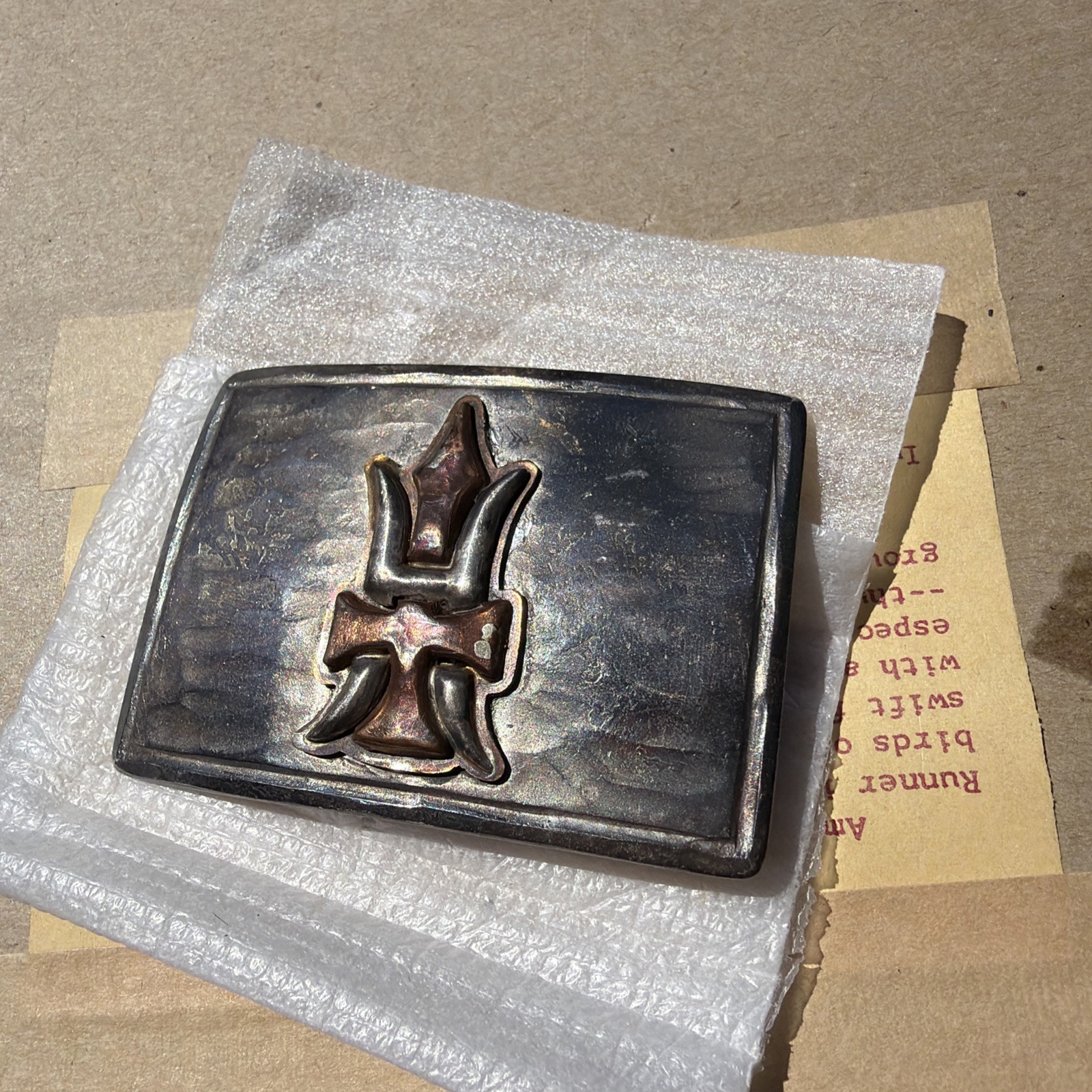 Cityboy Forge Belt Buckle Silver Hand Forged Wes Groot Tony Hawk Skate Park Vtg