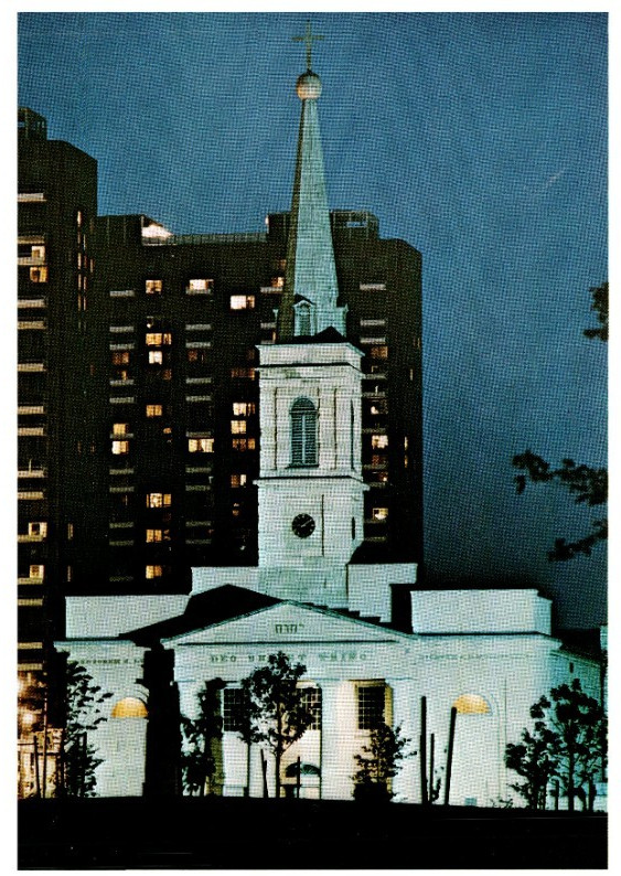 Vintage Postcard Old St Louis Cathedral Night View St Louis Missouri