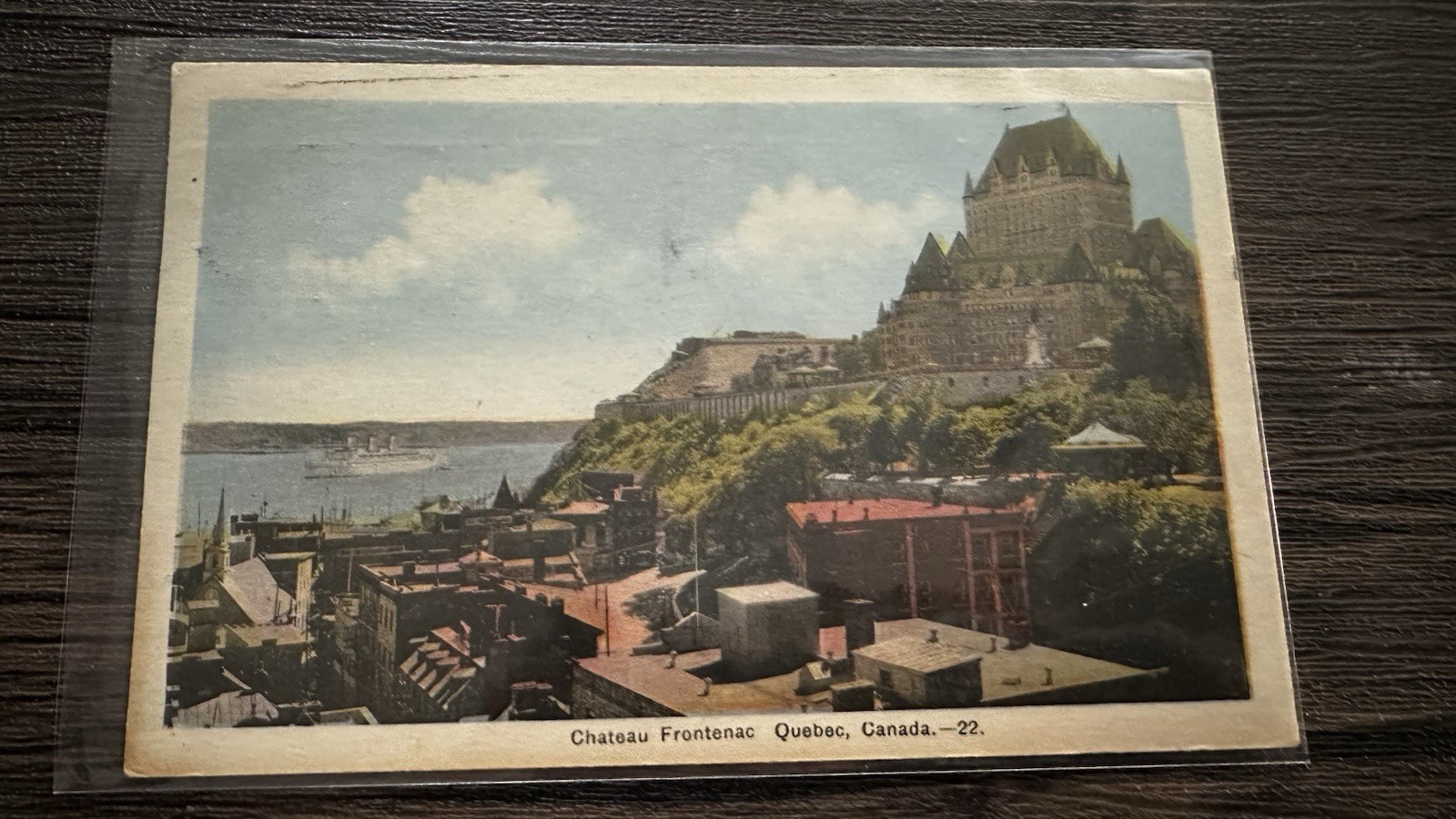 1944 Château Frontenac Quebec Canada Vintage Postcard World War II Postal Histor
