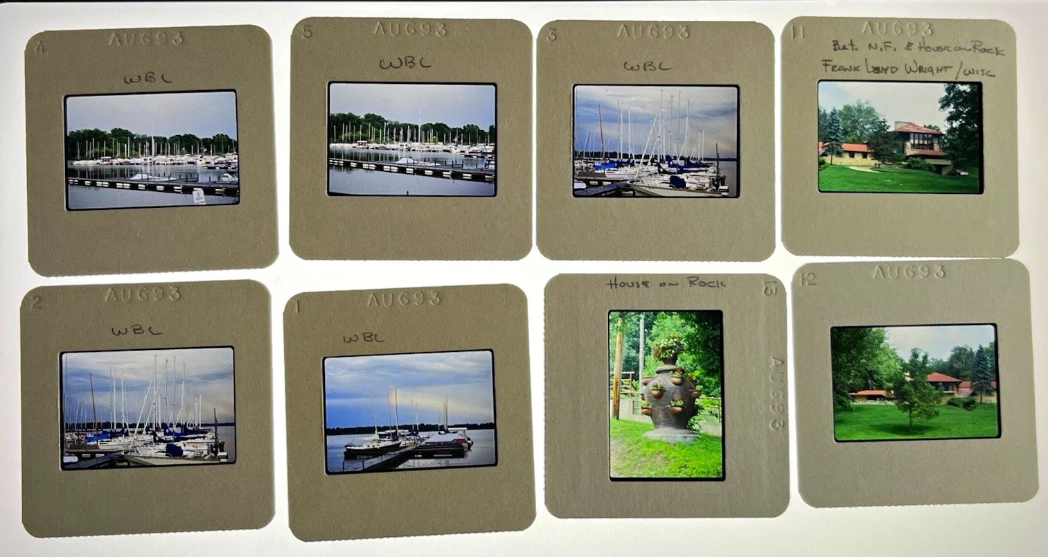 72 Vintage 35mm Slides Lot 1990s Trains Railroad Depots House on Rock MN WI MI