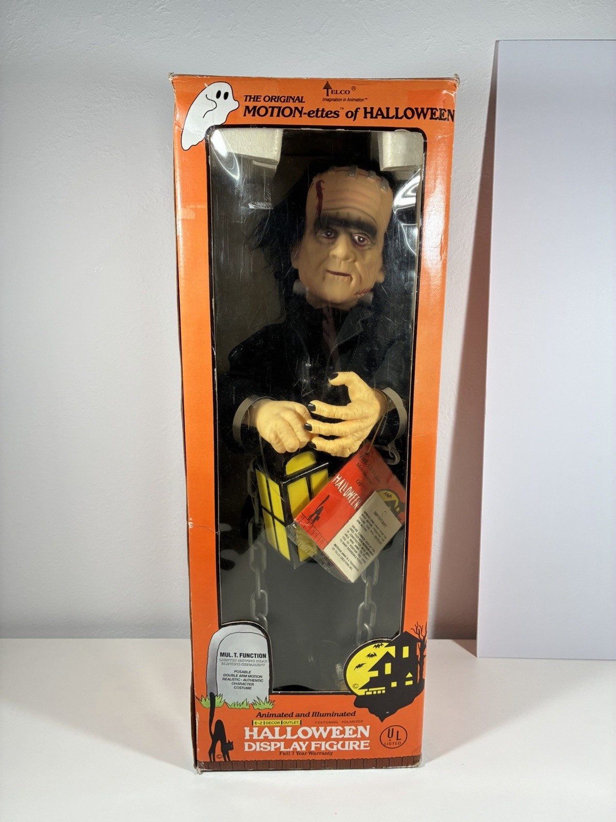 Rare Vintage 24” Telco Motion-ettes Frankenstein Monster Original Box MINT WORKS