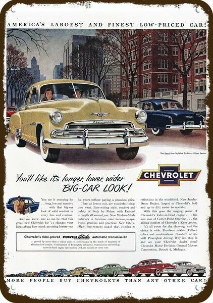 1951 CHEVROLET CHEVY STYLELINE DELUXE Car Vnt-Look DECORATIVE REPLICA METAL SIGN 1951 CHEVROLET CHEVY STYLELINE DELUXE Car Vnt-Look DECORATIVE REPLICA METAL SIGN