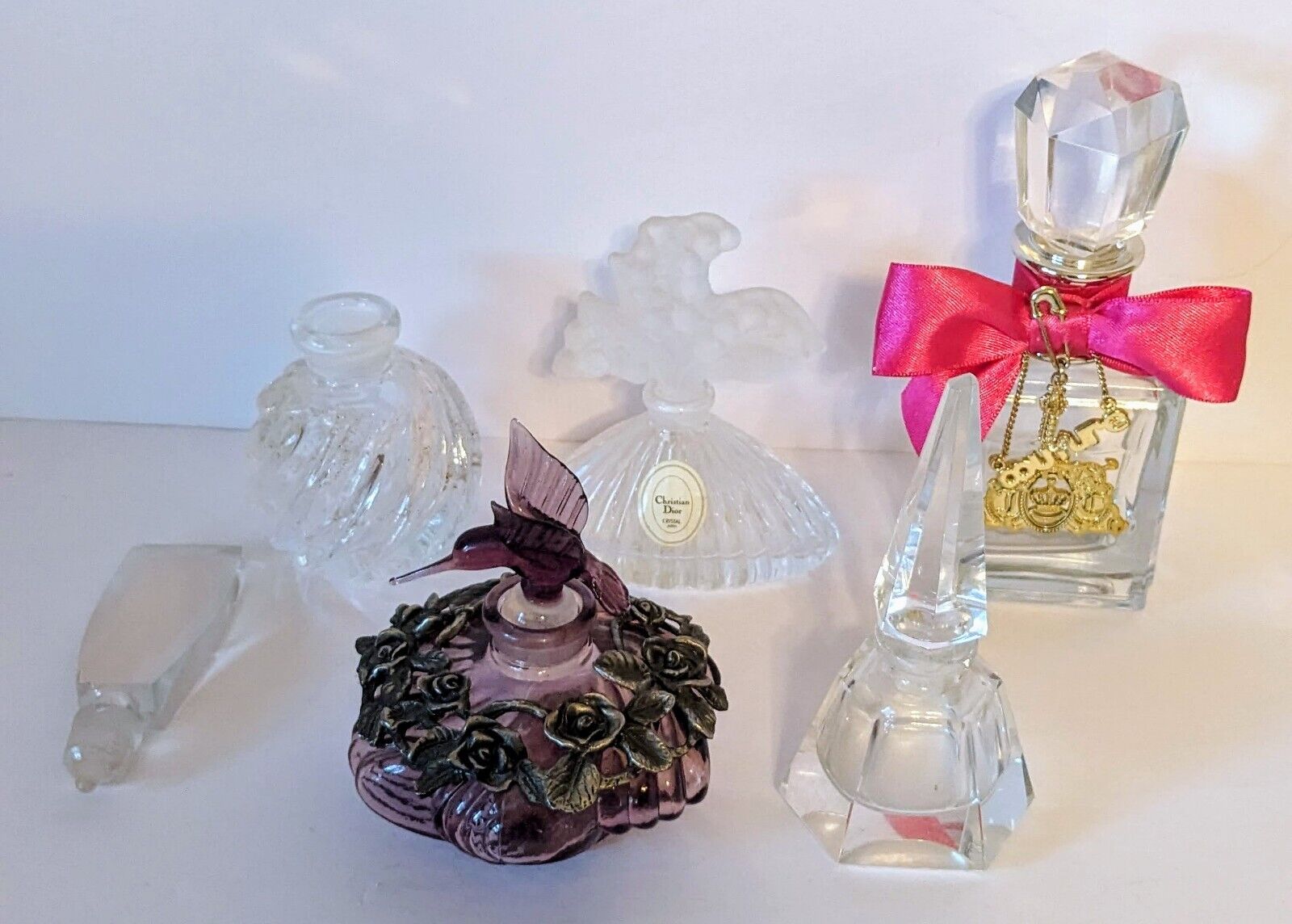 Set Of Four Collectible Perfume Bottles W/Extras Excellent Used Condition