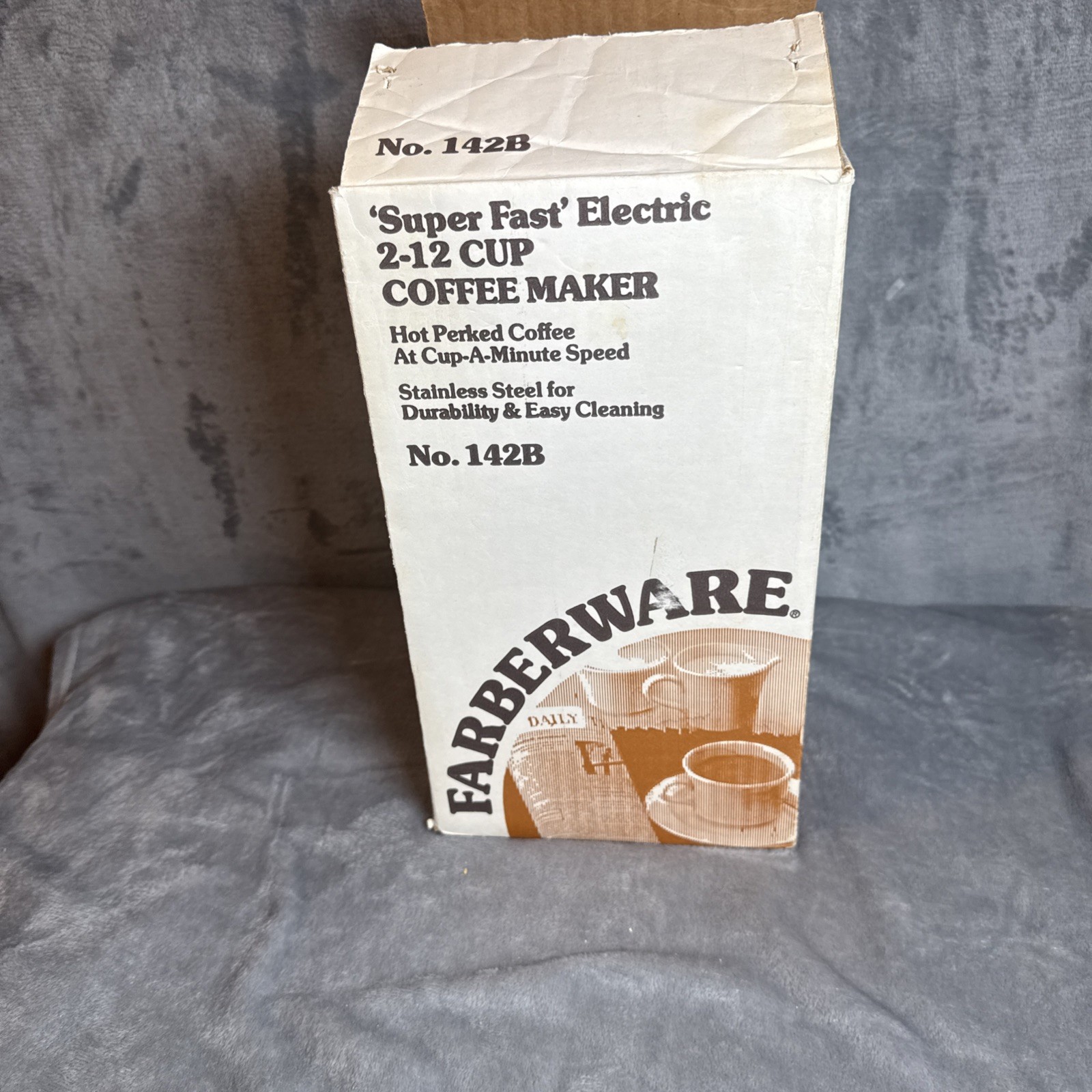 New Vtg FARBERWARE 2-12 Cup Stainless Steel ELECTRIC COFFEE MAKER 142B NOS
