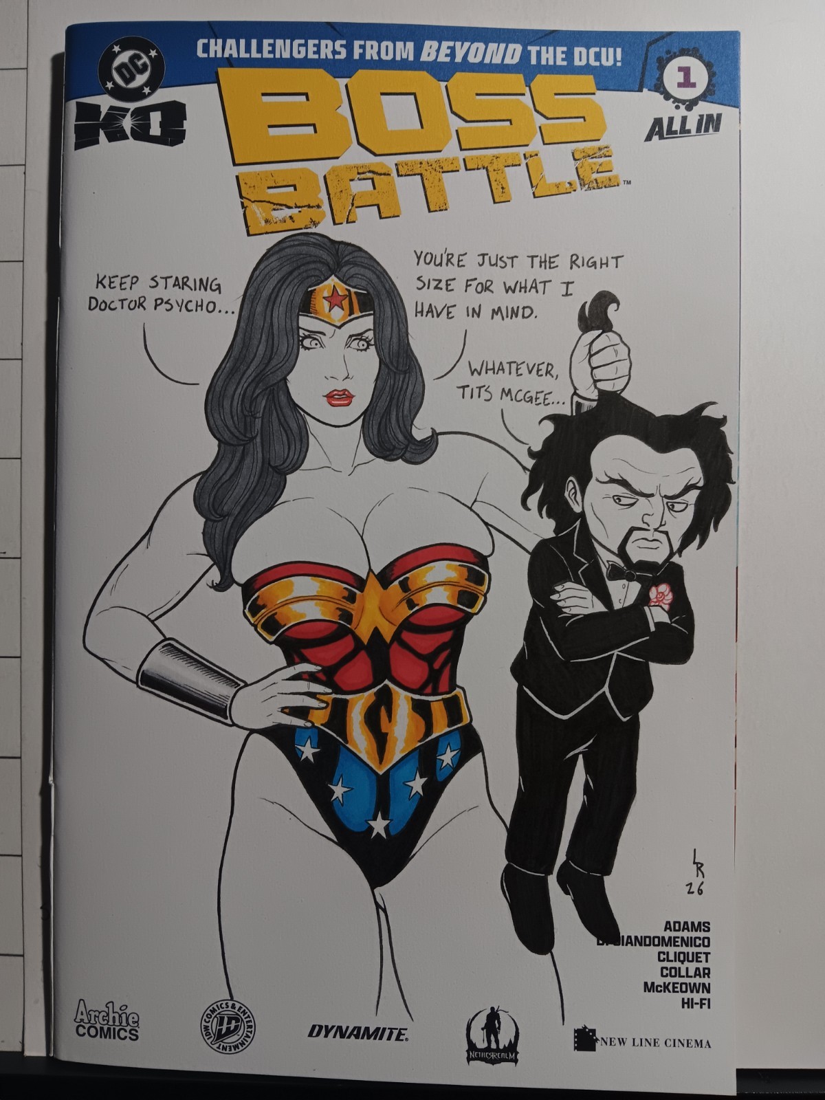 Frank Cho Inspired Blank Sketch Cover Original Art DC comics wonder woman