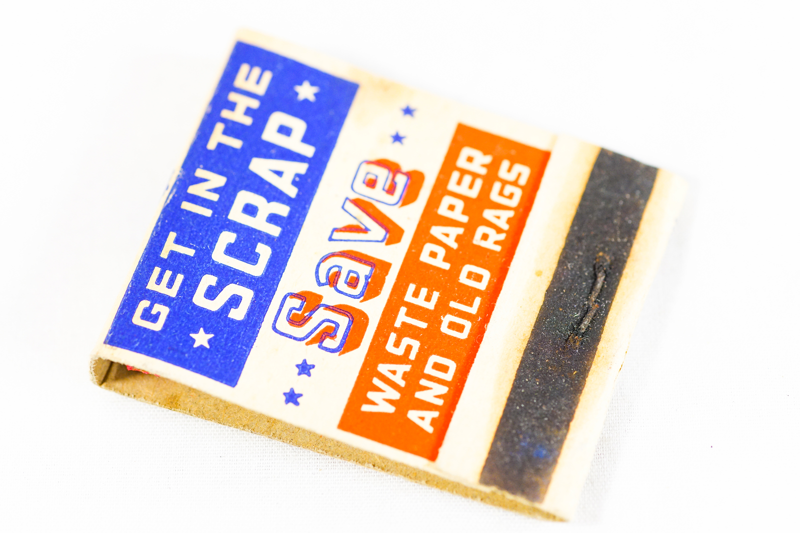 WWII Keep Em Flying Get Scrap MINTY 1940s FULL Matchbook Advertising