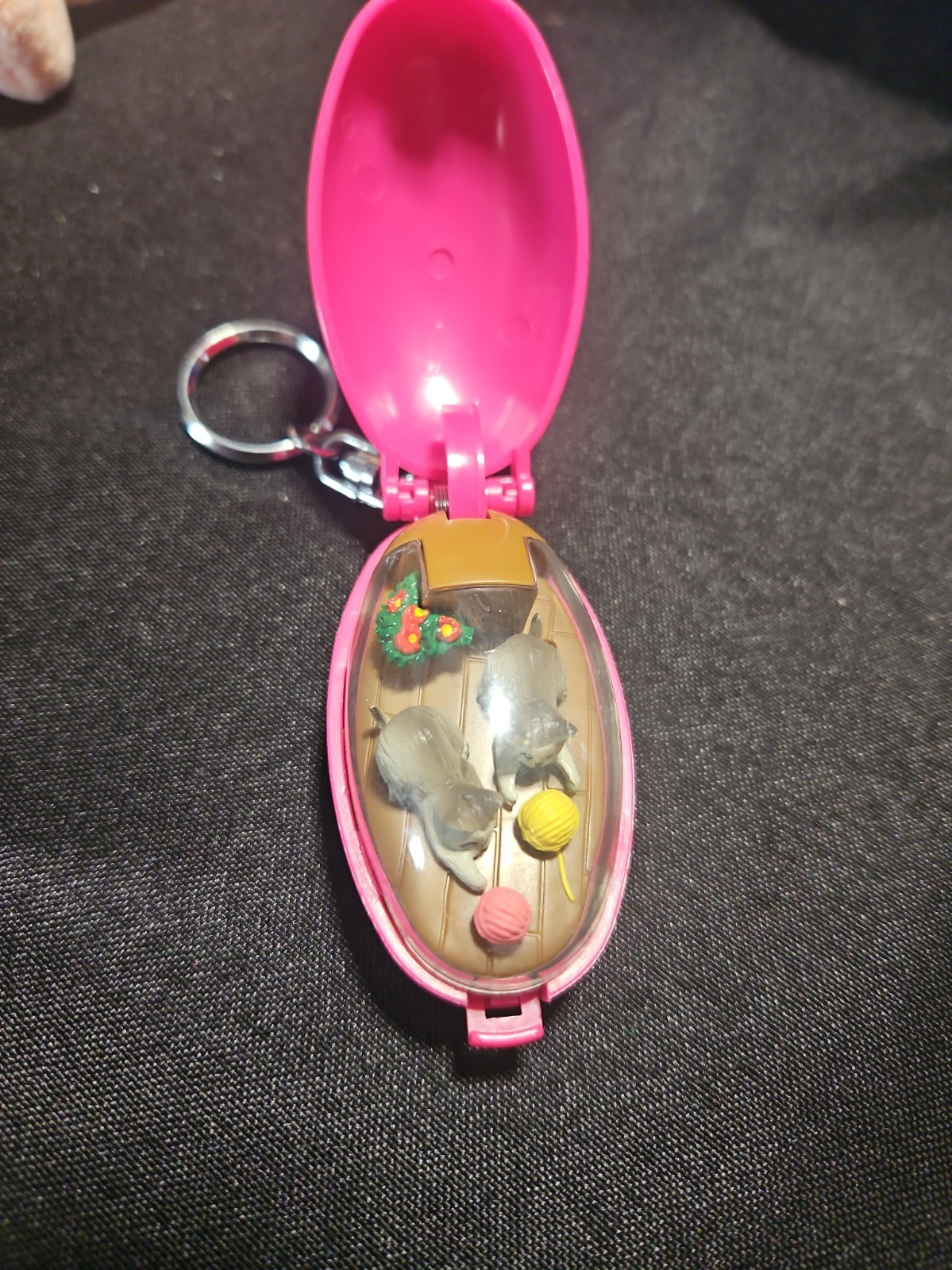 Vintage Takara Pocket Critter I Love My Cat 1993 Key Chain 