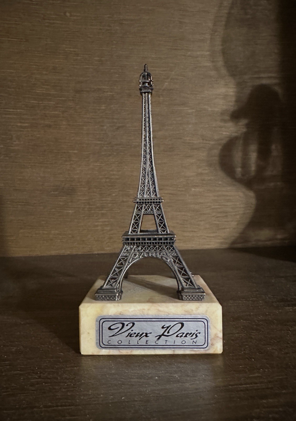 Vintage Eiffel Tower Souvenir Marble Base 4-3/4” Tall - Made in France