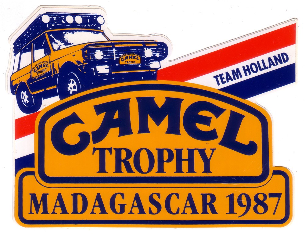 CAMEL TROPHY MADAGASCAR 1987 STICKER TEAM HOLLAND with JEEP