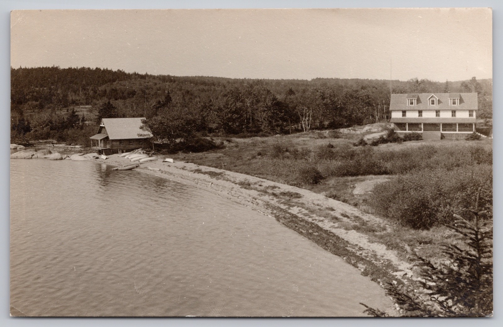 1909 RPPC Cape Rozier Brooksville Maine Van Buren Cottage DPO Postcard Rosier ME