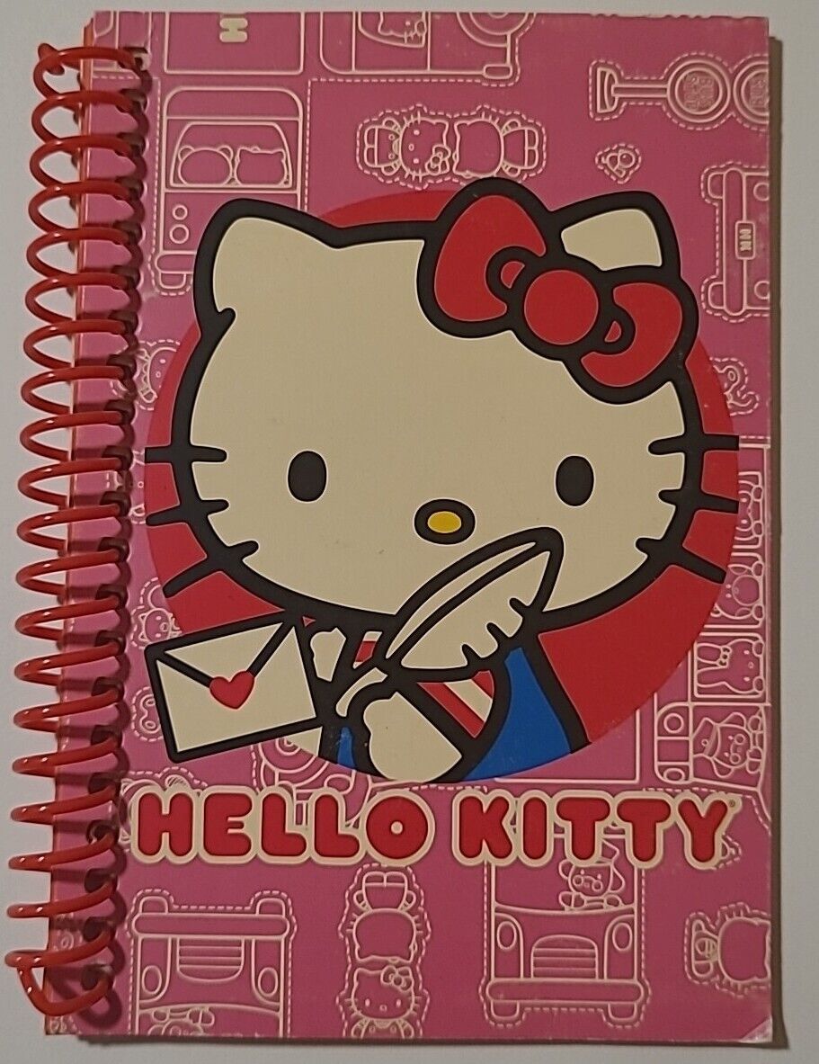 Hello Kitty Mini Spiral Notebook Pink 2010 Ruled Pages Sanrio
