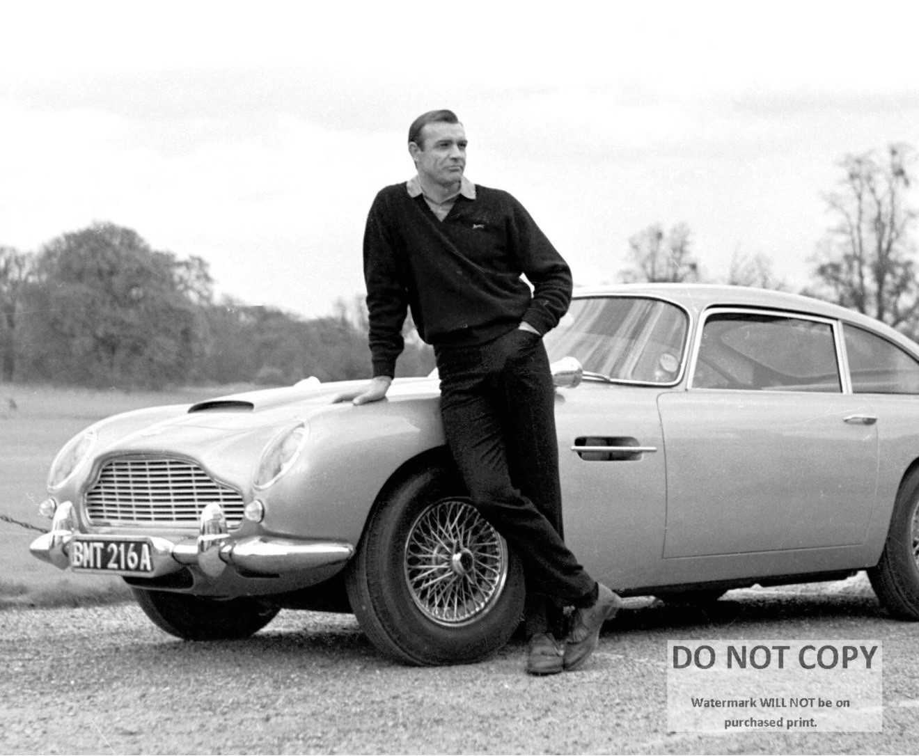SEAN CONNERY w/ ASTON MARTIN DB5 IN 