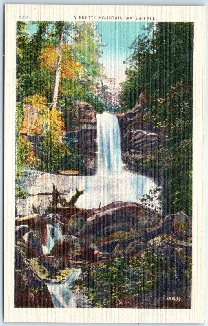 Postcard - A Pretty Mountain Waterfall