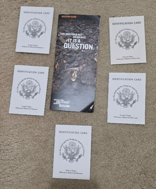 US Holocaust Memorial Museum Pamphlet and 5 Identification Cards Washington DC US Holocaust Memorial Museum Pamphlet and 5 Identification Cards Washington DC