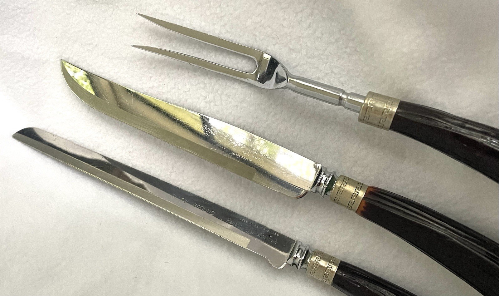 Vintage Regent Sheffield English Stainless Blades Cutlery Set Vintage Regent Sheffield English Stainless Blades Cutlery Set