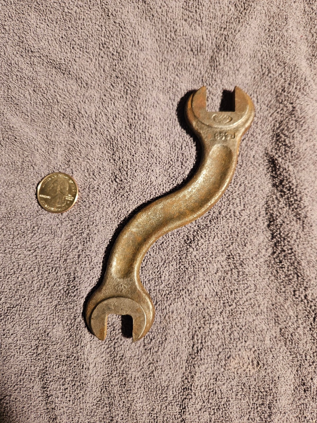 Antique J H Williams S Wrench Oval Logo Brooklyn Factory 1/2 And 5/8 Forged USA