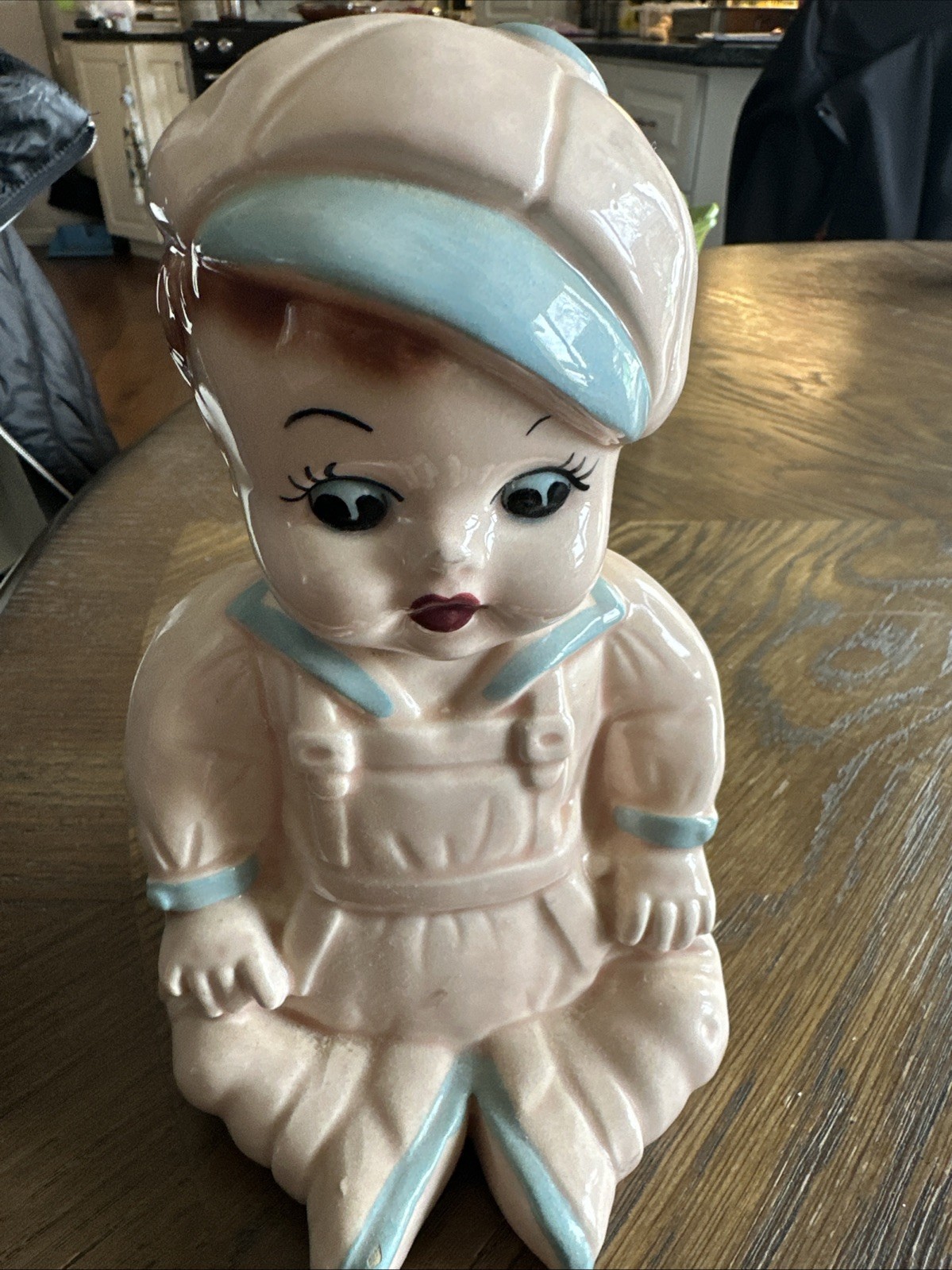 1950s Nursery Planter Or Vace Baby Head Vase No Flaws Beautiful Piece 
