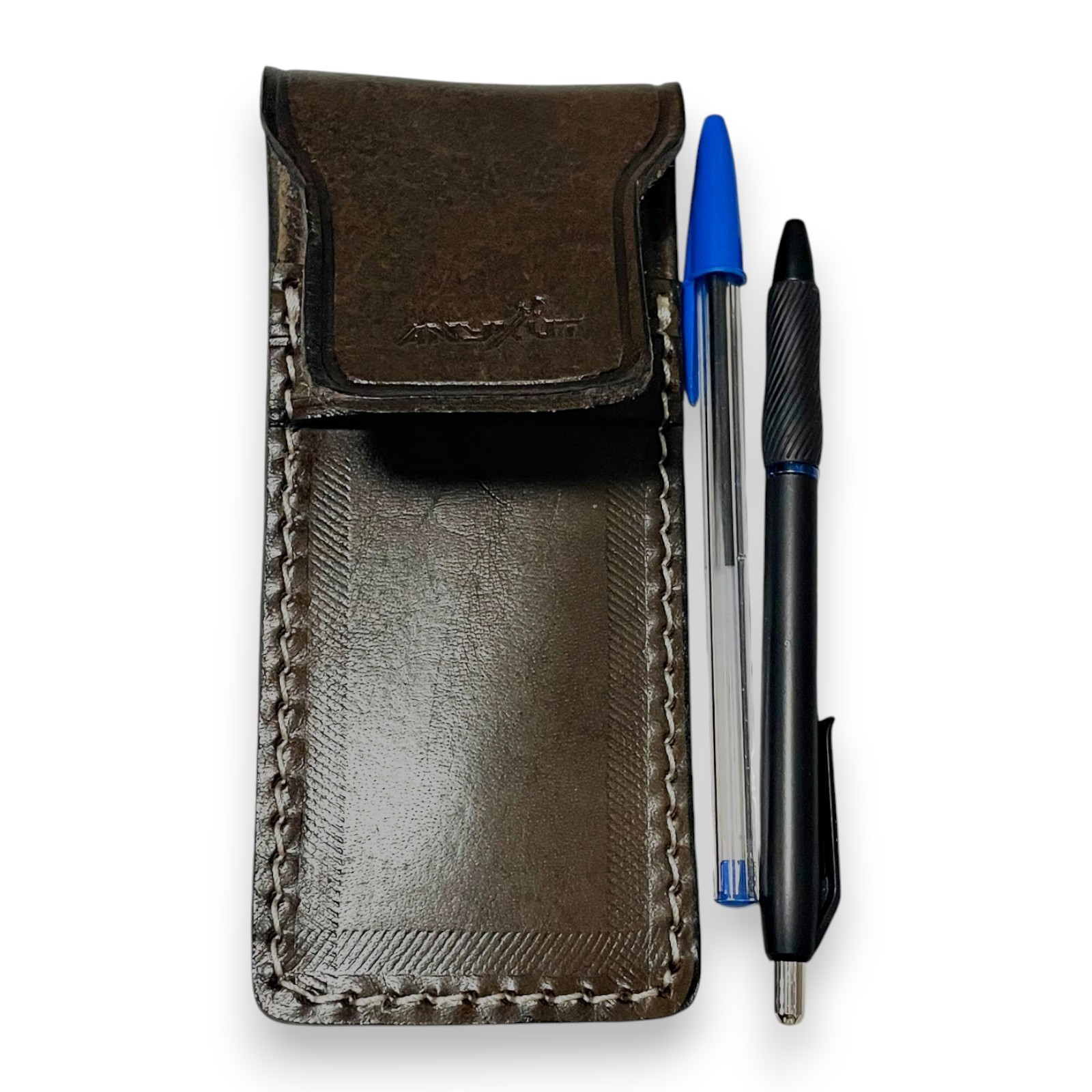 Vegetable Tanned Leather Tuck Flap Case Pencil or Tool Pouch 6 in x 3 in No Pen Vegetable Tanned Leather Tuck Flap Case Pencil or Tool Pouch 6 in x 3 in No Pen