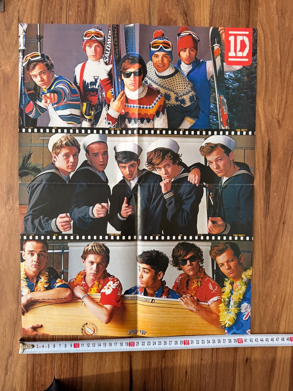 One Direction Paramore Rare Double Sided Blue Jean Magazine Poster 55x45cm