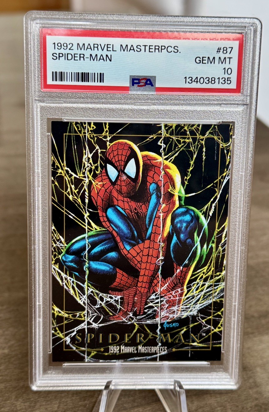 1992 Joe Jusko Marvel Masterpieces Spider-Man PSA 10 Pop 82 Ultra Rare #87