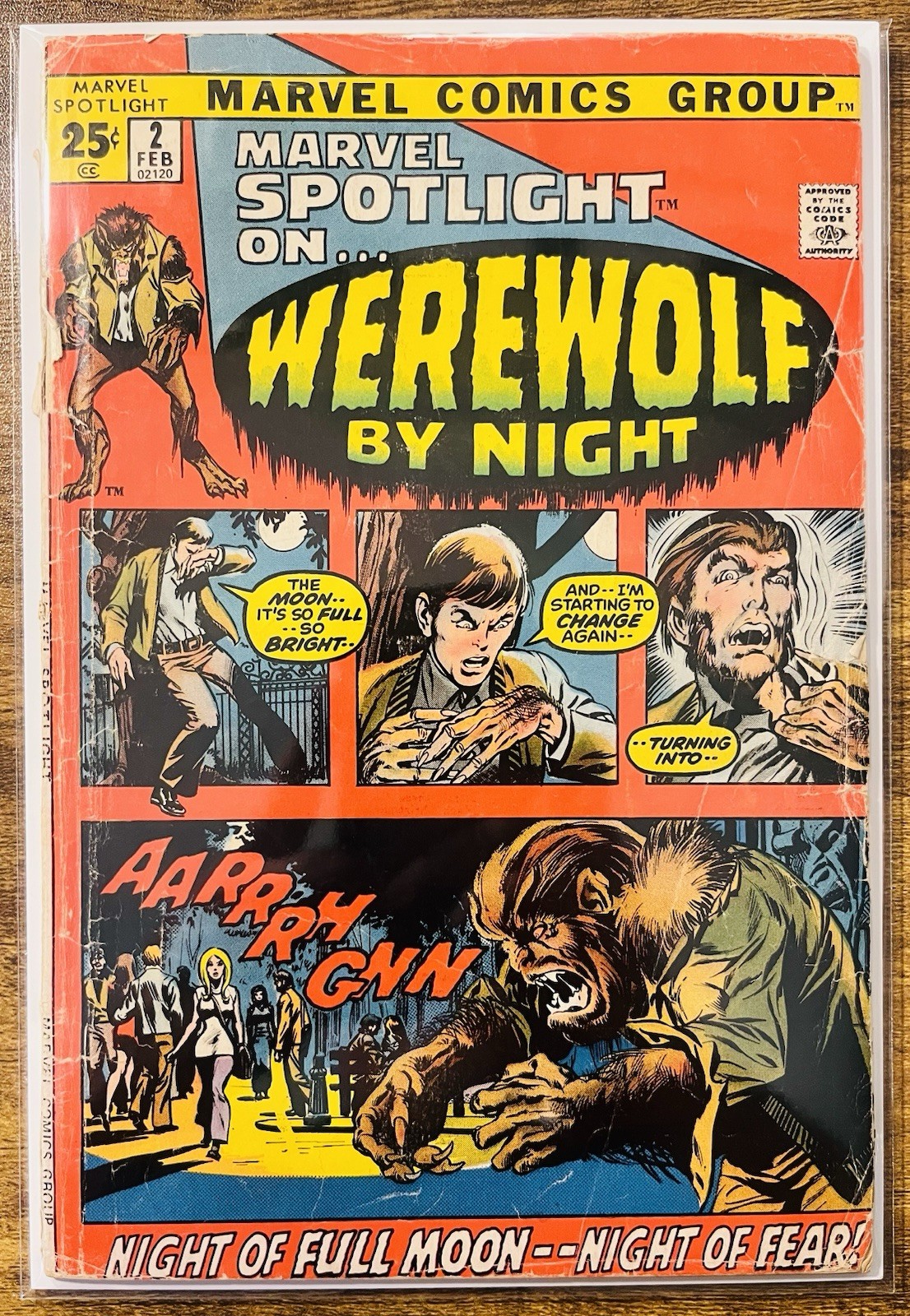 MARVEL SPOTLIGHT 2 1ST APPEARANCE OF WEREWOLF BY NIGHT (JACK RUSSELL) 1972