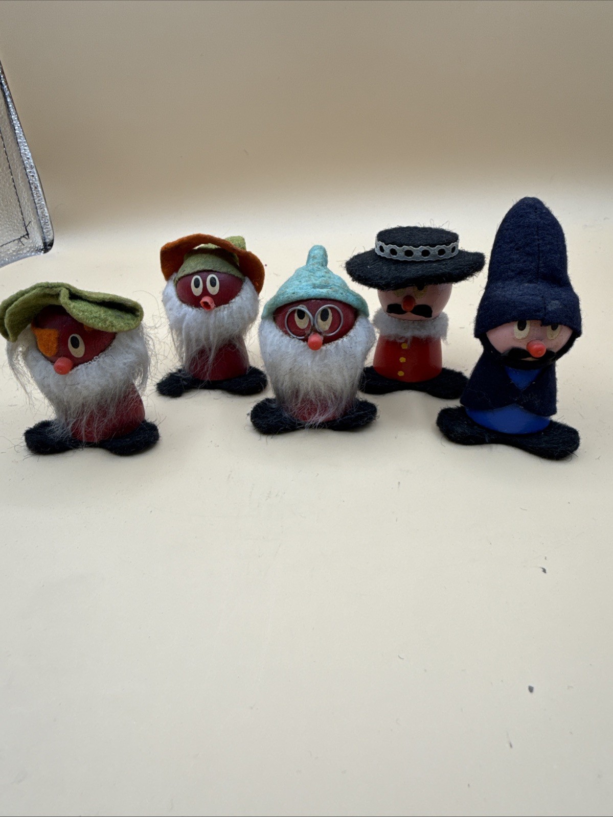 Vintage 1970s Kellogg's Cereal Little People Wood Felt Elf Gnome Figures Lot Vintage 1970s Kellogg's Cereal Little People Wood Felt Elf Gnome Figures Lot