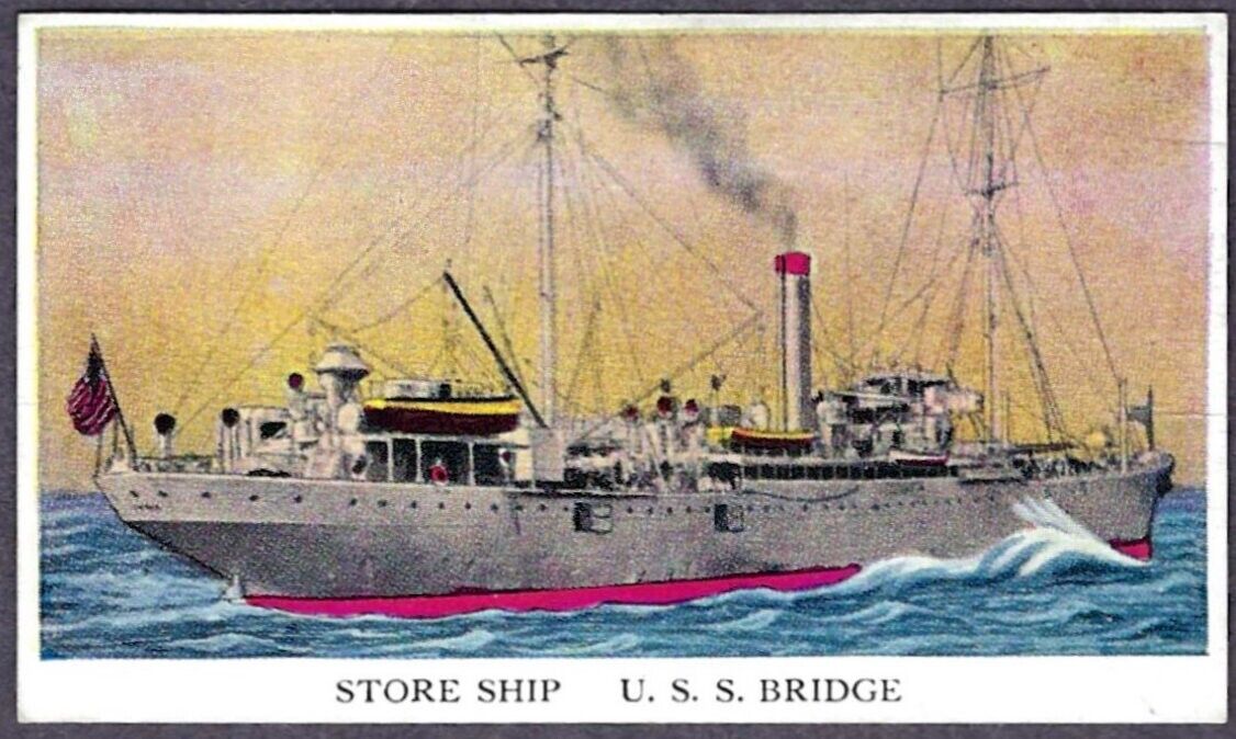 1942 R169 Cameron Sales, Warships, #43 Store Ship - U.S.S. Bridge - VG-