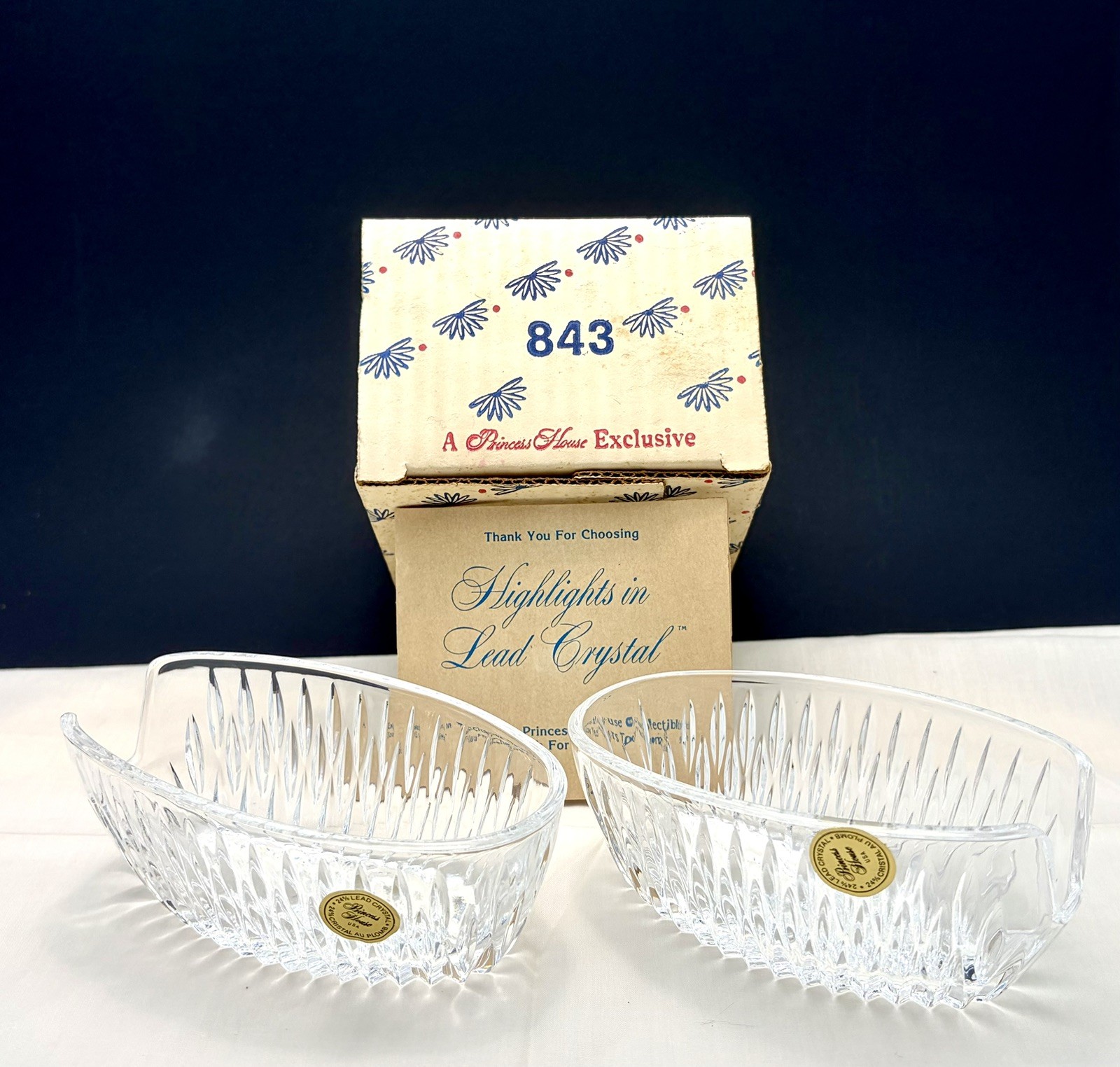 Princess House #843 Lead Spoon & Fork Holder NIB Made In Germany Vintage