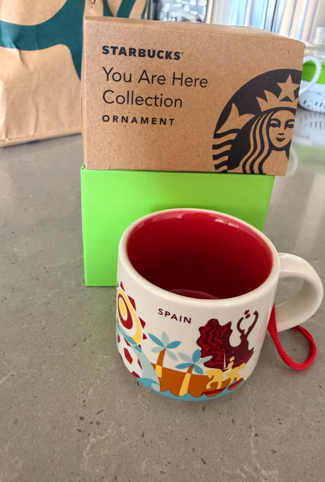 Starbucks You Are Here Spain 🇪🇸 2 Oz Ornament NEW
