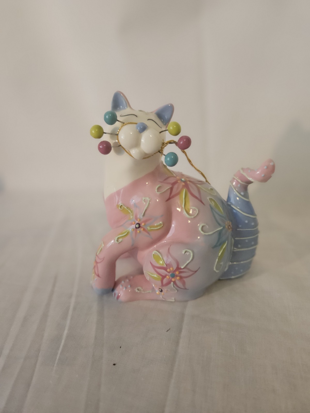 New 2004 Amy Lacombe WhimsiClay Fancy Felines Ceramic Cat