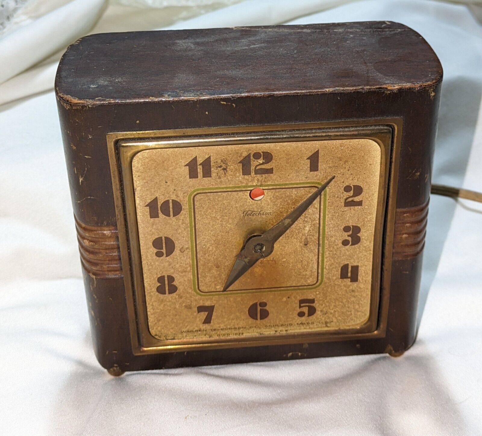 Rare 1940 WARREN TELECHRON CLOCK, MODEL# 3H89 \