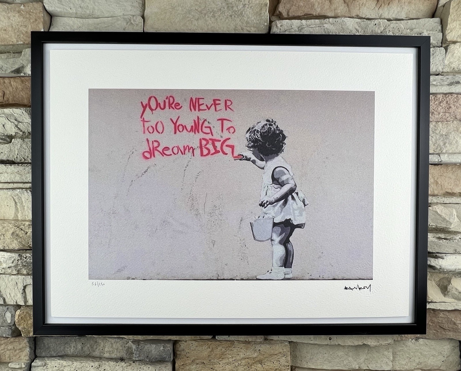Banksy lithograph 28×38 cm - Limited Edition /150 - Framed + Certificate