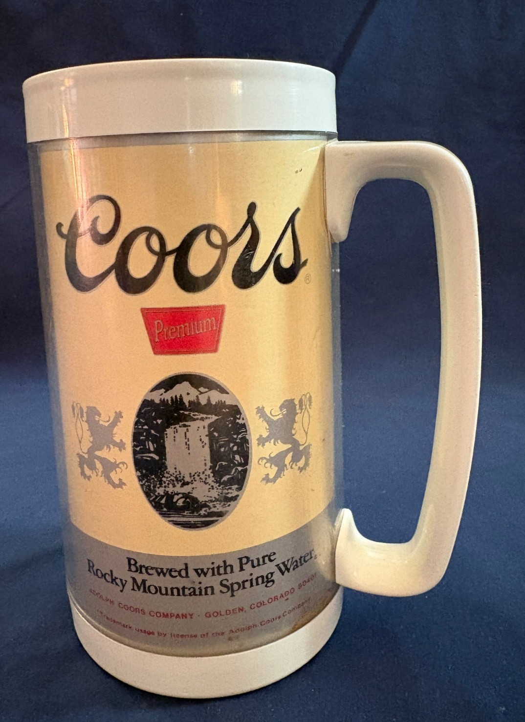 Thermo Serv plastic Coors beer mug; VTG 70s/80s